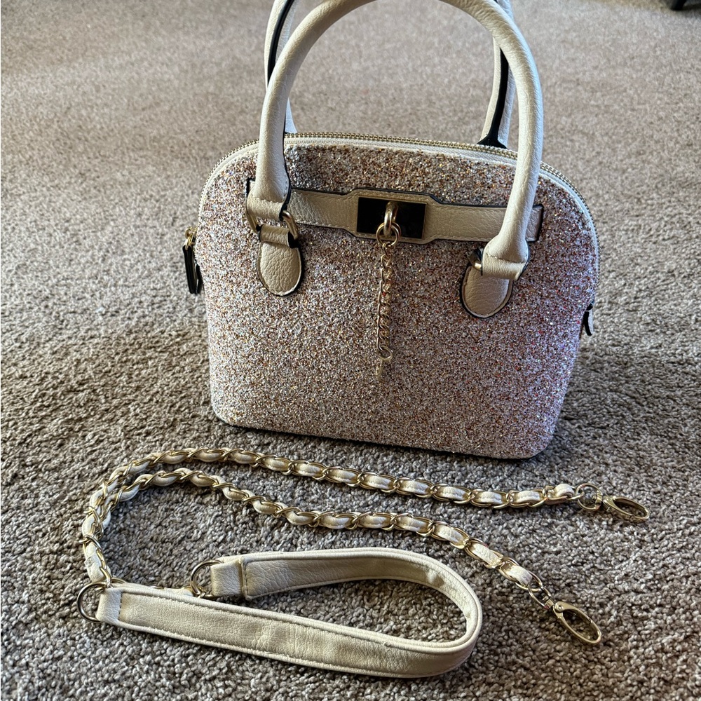 Aldo Cream and Gold Mini Bag